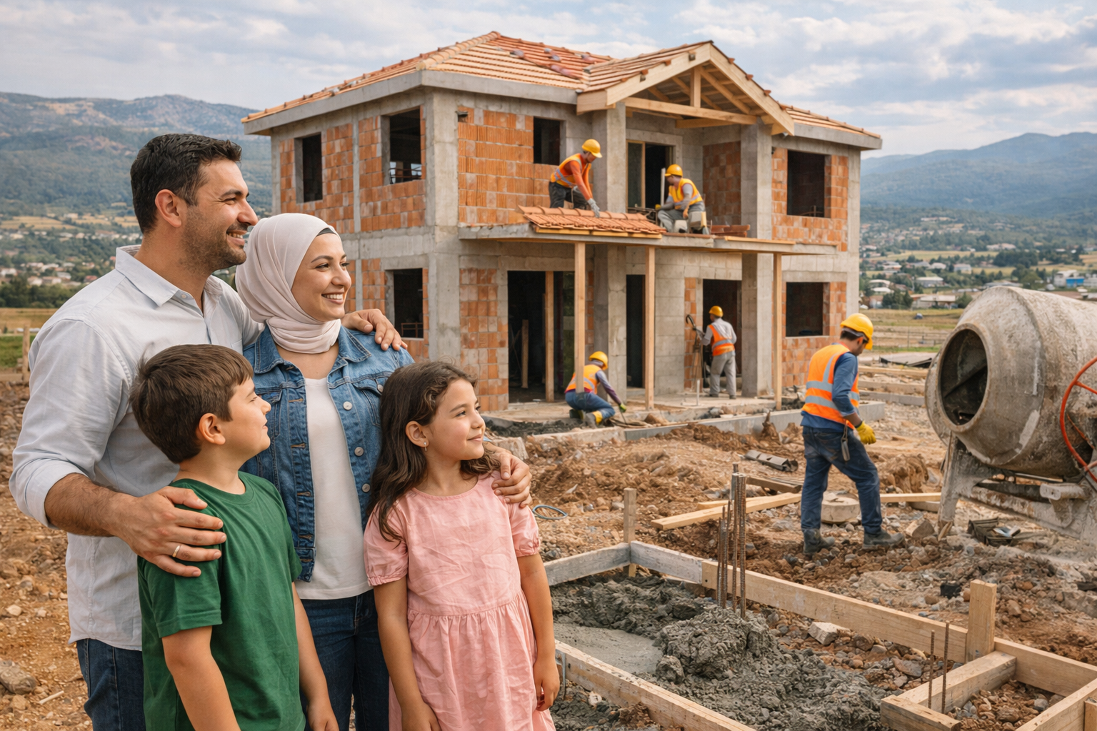 Family lifestyle after building a home on land
